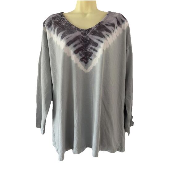 J. Jill Pure Jill Soft & Relaxed Tie-Dyed Tunic Knit Top Size XL Casual Boho - Picture 1 of 6